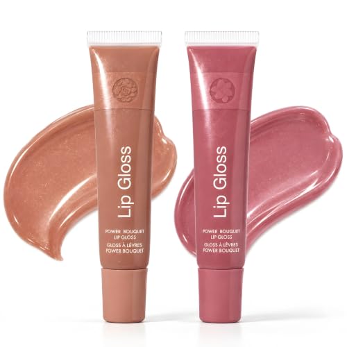 Image of Glass Kiss Lip Gloss Combo Pack of 2 | Korean Hydrating Juicy Jelly Lip Gloss | Non-Sticky High Shine Glass Lips | Moisturizing Gloss for Soft & Plump Lips | Long Lasting, SUNNY SANDS + FREESIA