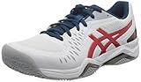 tennisschuhe herren sandplatz asics TRUSSTIC-Technologie ASICS Herren Gel-Challenger 12 Clay Tennis Shoe, White/Classic Red, 45 EU