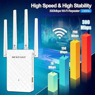 NEWFAST 2026 WiFi Range Extender,Wireless Repeater for Home with 4 Rotating Antennas,MU-MIMO,4X Faster,Covers Up to 9,800 Sq.ft and Support 35 Devices,WiFi Signal Booster Support WPS One Key Setup