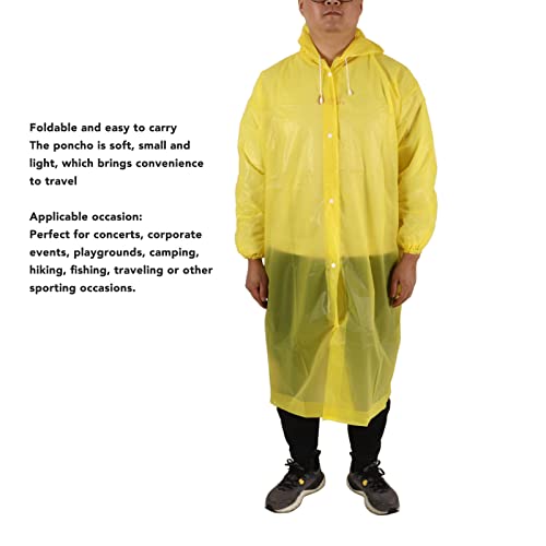 SUNGOOYUE 5pc EVA Resuable Poncho de Chuva Engrossado Adulto Capa de Chuva Com Capuz para Atividades