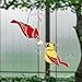 Stained Glass Cardinal Suncatchers for Women Gifts,Male & Female Cardinal Sun Catcher Stained Glass for Window Hangings,Red Birds Sun Catchers for Christmas Dec, Rememberce Gifts for Bird Lovers