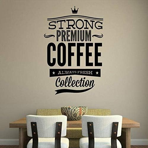 Strong Premium Coffee Wall Sticker Cafe Kitchen Art Decor Wall Stickers Vinyl Dining Room Cafe Decoration Poster Removable 42x28cm