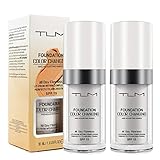 TLM Colour Changing Foundation, Flawless Color Changing Foundation Makeup Base Moisturizing Liquid Foundation for Women Girls SPF15, Sunscreen, Non-greasy, Non-marking, Long lasting(2Pack)