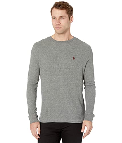 Image of U.S. Polo Assn. Men's Cotton Regular Fit Long Sleeve Crew Neck Solid Thermal Shirt