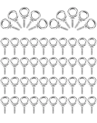 QWORK Eye Bolt, 50 Pack 3/8
