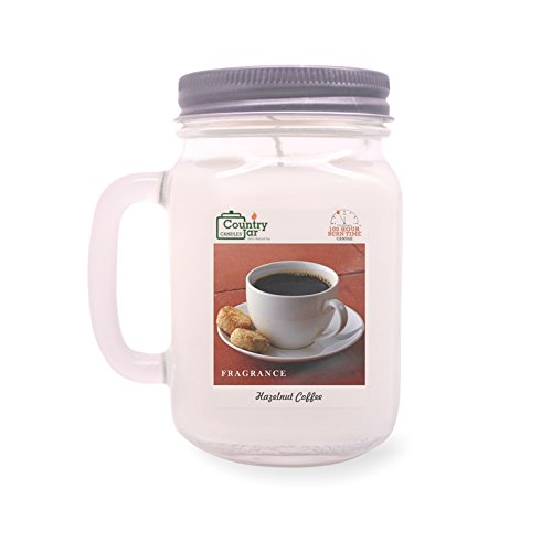 Country Jar Hazelnut Coffee Candle (Handled-Mason)