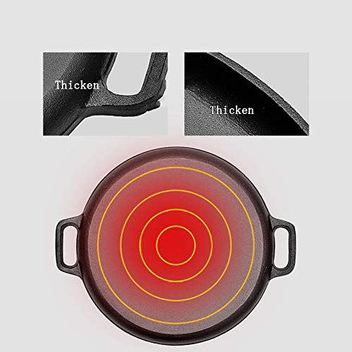 Wok de hierro fundido 35 cm sin recubrimiento químico miniatura 5