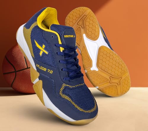 Image of Vector X Xplode 7.0 Badminton Shoes for Men| Non-Marking Shoe | EVA /Phylon Rubber Sole | Synthetic Upper | Anti Slip |Badminton| Table Tennis | Court Shoes