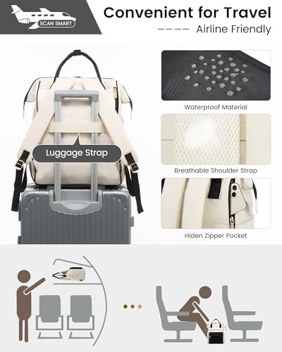 Image of LOVEVOOK Laptop Backpack for Women, 17 Inch Work Teacher Nurse Bag