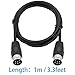 Poyiccot DIN 6 PIN Male Plug Cable, 3.3feet 6 PIN DIN Male to Male AV Adapter Audio Socket for Digital Audio Devices, Black
