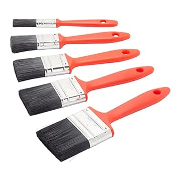 Fit For The Job 5 piece Value DIY Paint Brush for Painting with Emulsion, Gloss and Satin Paints on Walls, Ceilings, Furniture, Wood & Metal, 0.5", 1", 1.5", 2" and 2.5" Brushes