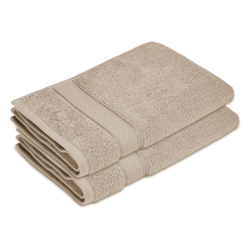 Image of BOUTIQUE LIVING Luxe Loom 100% Cotton 550 GSM Grey Hand Towels - Pack of 2