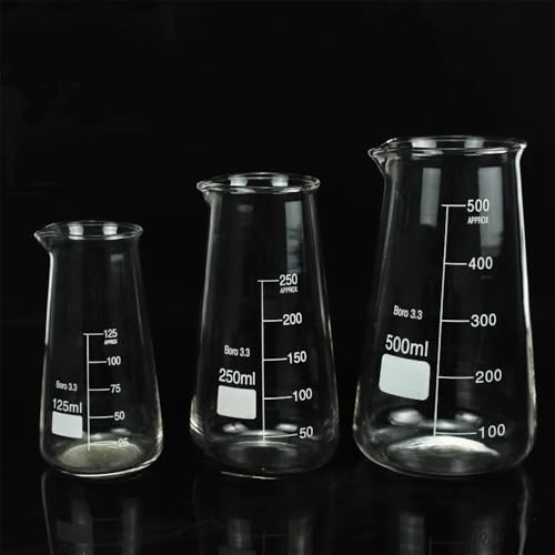 Équipement de laboratoire bécher conique 500 ml résistant aux chocs