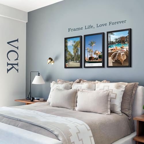Image of VCK 14x24 Frames 3 Pack, Black Poster Frame MDF Wood with Polished Plexiglass, Wall Mounting Horizontal & Vertical Display
