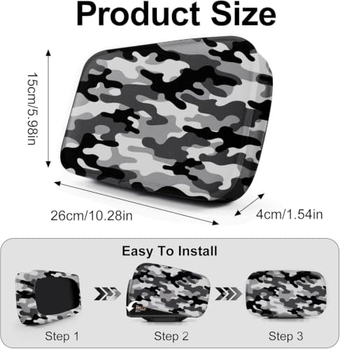 Image of Helix 7 Cover, Waterproof Fish Finder Cover, Compatible with UC H7 / Helix 7 Screen Cover, Neoprene Protects Your Screen (Black and White ash Camouflage)