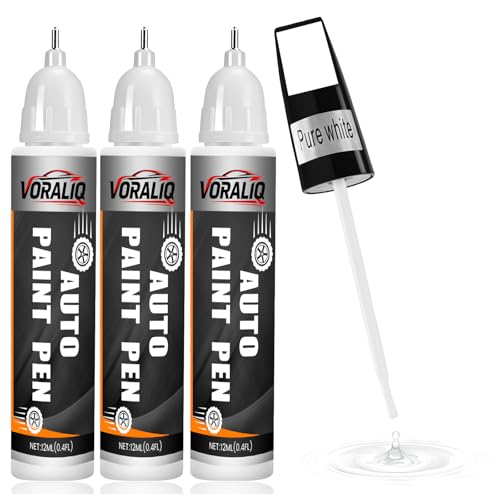 Touch Up Paint for Cars 3-Pack - White Car Scratch Repair Pen Color Accurate Automotive Touch Up Paint Long-Lasting Scratch Resistance Fast-Drying & User-Friendly Safe & Water-Resistant for Automotive & Household Touch-Ups