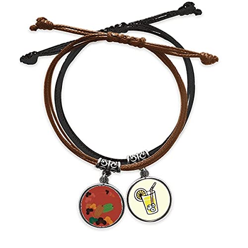 Bracelet culture japonaise en cuir tressé et corde pour hommes et femmes