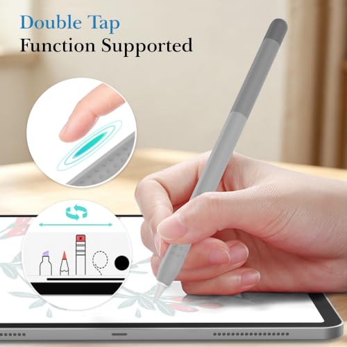 Image of Delidigi for Apple Pencil Pro (2024) & Apple Pencil 2nd Generation Case | Gradient Color Design Silicone Sleeve Cover, Comfortable Grip, Magnetic Charging Compatible, Double Tap Support