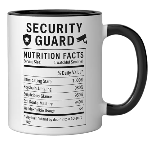 Taza de cerámica divertida para guardias de seguridad miniatura 2
