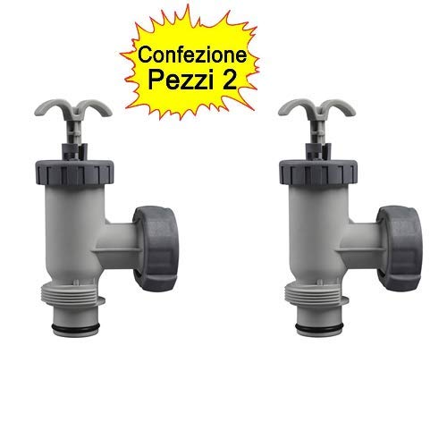 Opengardenweb - Válvula Shut Off Tipo Intex 10747 para Cierre de Entrada para Piscina Intex, 2 pezzi