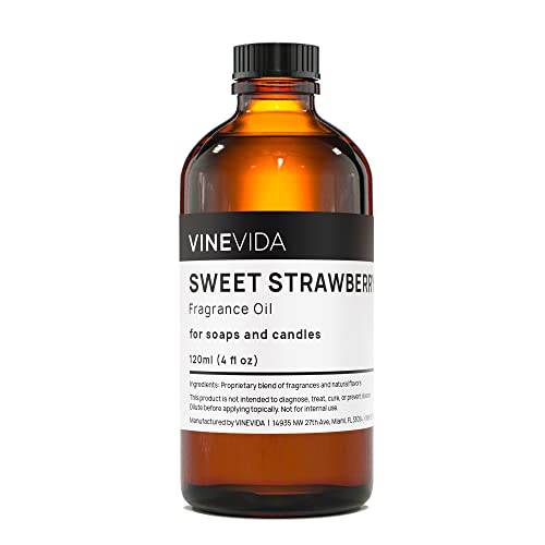 Vinevida [4Oz] Sweet Strawberry Fragrance Oil For Soap Making Scents For Candle Making, Perfume Oils, Soy Candles, Home Scents Oil Diffusers, Bath Scent Bomb Oils, Linen Spray, Lotions, Car Freshies #TOP17