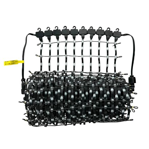 WENWENLEE DC12V 25mm Pitch Black Wire Addressable RGB Smart LED Pebble/Seed Flexible Matrix Grid Screen Lights P67 10 Pixels(25cm) Wide(10 Pixel X 80 Pixel)