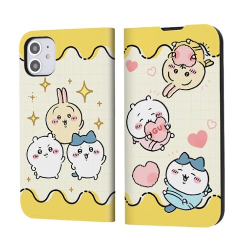 スマホケース 携帯カバー 漫画 手帳型 iPhone用ケース iPhone 15 pro プロ iPhone15PRO 用 ケース ちいかわ に適用 ハチワレうさぎ 携帯ケース アニメ 財布型 2つ折り アイフォン カード収納 スマホカバー (10)