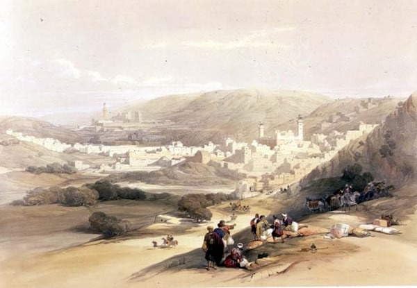 Art Tableau Le Je mars d'Hébron David Roberts Image Sur Toile 60x90cm pour salon