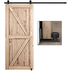 CCJH 1.5M/5FT Herraje para Puerta Corredera Kit de Accesorios para Puertas Correderas, Contiene Guía de suelo ajustable