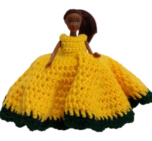 Toilet Paper Cover Doll Yellow Dark Green Brown...