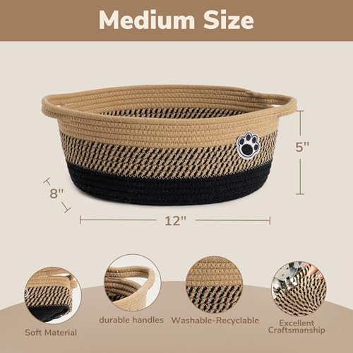 image for HiChen Dog Storage Bin, Baby Basket for Gifting, Wicker Storage Basket