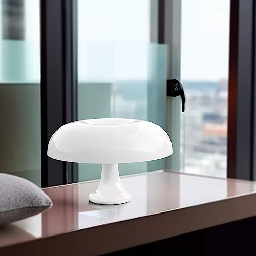 Anykonio Minimalist Mushroom Lamp, Retro Vintage Table Lamp, Elegant Aesthetic 2200/3000/5000K Night Light For Women, Kids, Gifts Etc(Plug Powered, Bulb Included,White) #TOP4
