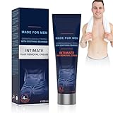 Painless Hair Removal Cream for Men, Intimate & Body Depilatory Cream for Male Grooming, Quick Hair Dissolving, Moisturizing Soothing Formula