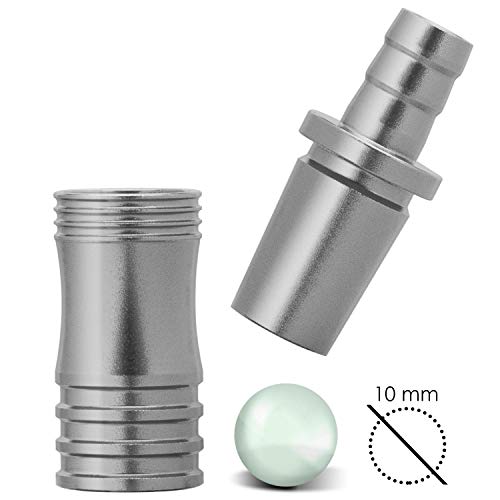 DILAW® Shisha Aluminium Schlauchadapter 18/8 Schliff Set 2-teilig Universal Hookah Wasserpfeife Alu Manyak,Opal,Vatos… – Bild 3