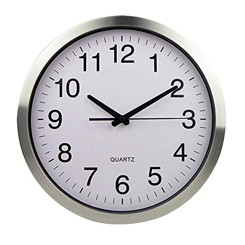BTZHY Wall Clock,Indoor Mute Power Saving Durable Modern Outdoor Garden