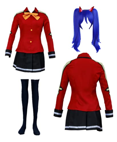 MANMICOS Costume de Wendy Marvell pour cosplay Edras Taille US Rouge Taille S