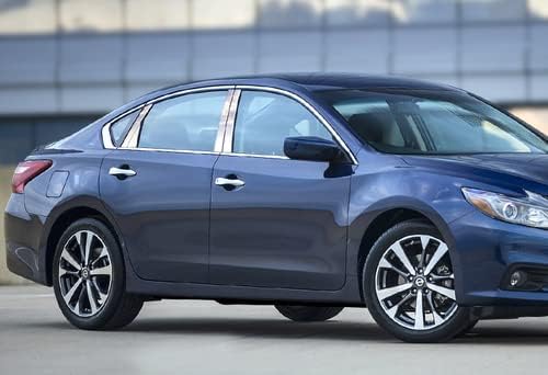 8 Pieces Stainless Steel Polish Mirror Chrome Door Pillar Post Trim Compatible with 2013-2018 Nissan Altima 4DR Sedan, 2014 2015 2016 2017