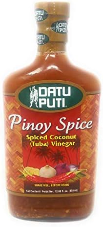 Pinoy Sauce Spiced Coconut (Tuba) Vinegar, Net Wt 12.68fl. oz (375mL)