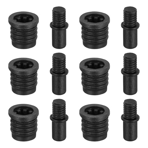 sourcing map Speaker Grill Guides Plastic Black Ball Socket Type 5.8mm x 12mm 6 Pairs