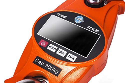 𝗣𝗥𝗢𝗙𝗘𝗦𝗦𝗜𝗢𝗡𝗔𝗟 Digital Hanging Scale 660 Lb 300 Kg Cast Aluminum Case - Heavy Duty Waterproof Fish Scale - Portable Crane Scale For Luggage Weight Suitcase Hunting Farm Bow Fishing Scale #TOP7