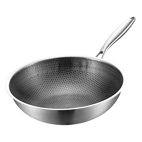 Wok de acero inoxidable PRETYZOOM con diseño no adhesivo miniatura 1