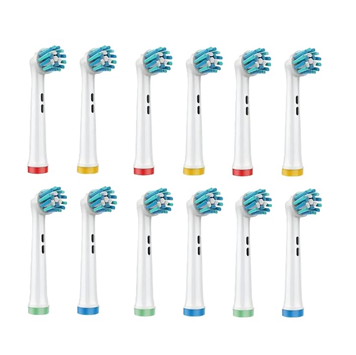 Replacement Brush Heads for Oral-B Braun Electric Toothbrush Twist Action EB50-X - Pack of 12