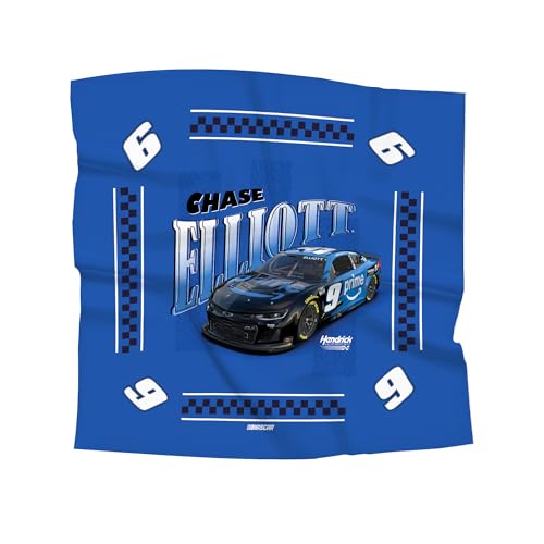 Northwest NASCAR Chase Elliott Prime Whimsical Checks Bandana, 21 x 21 in