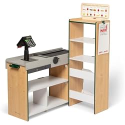 1 of Melissa & Doug, Fresh Mart Pretend Grocery Store, Kids Cash Register with Scanner, Shelves, & Conveyor Belt, Kids Toys for Girls & Boys