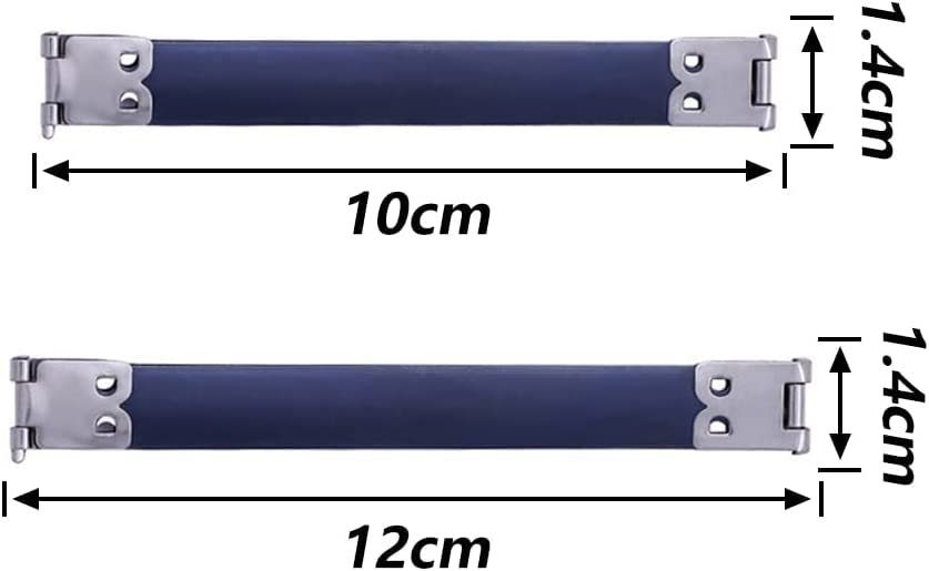 20 Fermoirs Cadre Baiser Métal - Serrures Portefeuille Pour Sacs à Main DIY, Argent Et Bleu