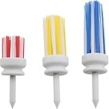 DGZZI 3PCS Golf Ball Fluff Planting Nails 3 Sizes Colored Position Limiting Plastic Brush Nails for Beginners Practice Use