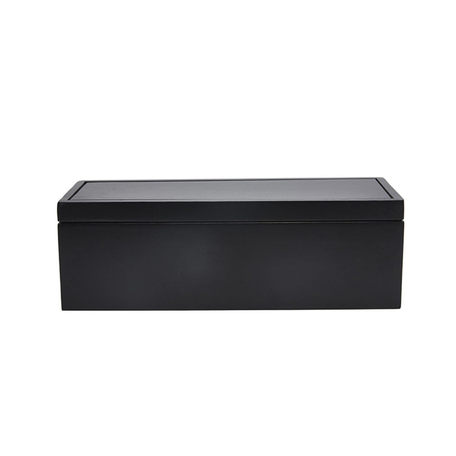 Caja de Enchufes de Madera Negra Grande para Organización