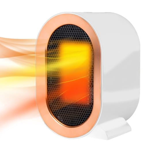 Electric Heater,800/1200W Home air heater, PTC Ceramic Electric Space Heater, Overheating & Tip-Over Protection Portable Space Heater for Office, Home and Bedroom (white-Q)