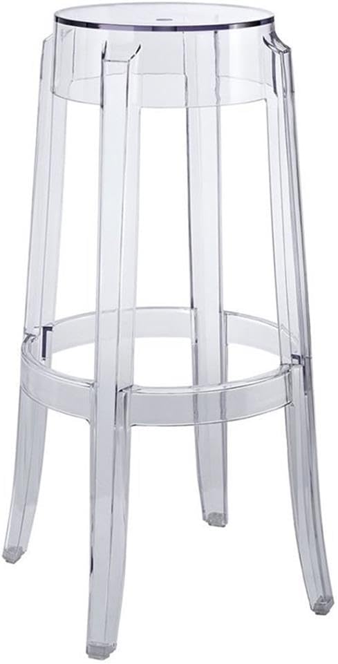 Modway Casper 30" Modern Style Plastic Bar Stool in Clear Finish