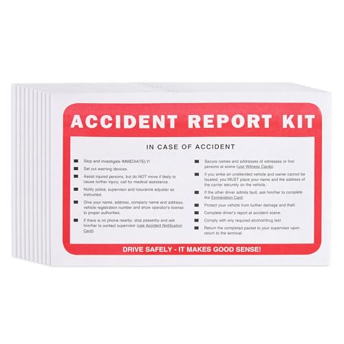 Vehicle Accident Report Kit in Envelope 10 Pack, Helps Drivers Collect, Organize & Report Vehicle Accident Information, J. J. Keller & Associates, Inc.